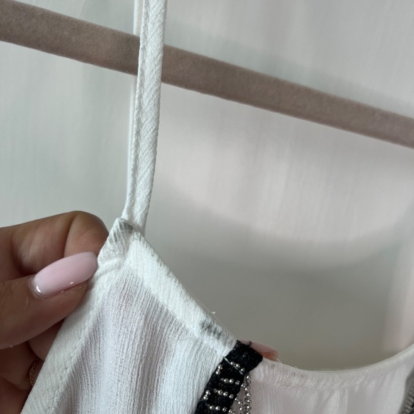 Seek The Label White Beaded Fringe Cami Top – Size M - Picture 4 of 8